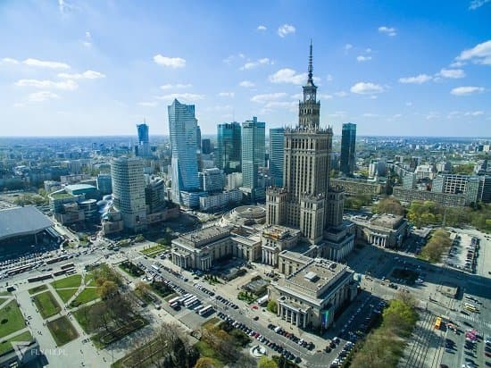 zdjęcia z drona Warszawa